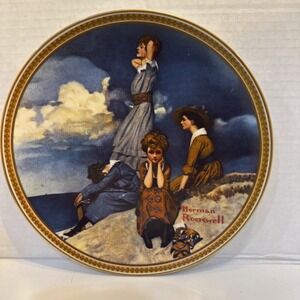 Norman Rockwell "Waiting on the Shore" Knowles Collector Plate Vintage